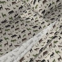 (small scale) woodland animals - camo colors 