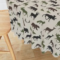 woodland animals - camo colors