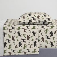 woodland animals - camo colors