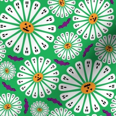 Halloween Floral Green