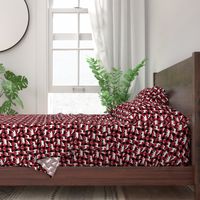 (small scale) woodland animals on buffalo plaid