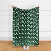 woodland animals on green plaid