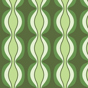 Green Retro Mission Fabric Print