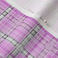 Plaid Check Tartan Grid Stripes Grunge Pencil Scratch Lilac Purple