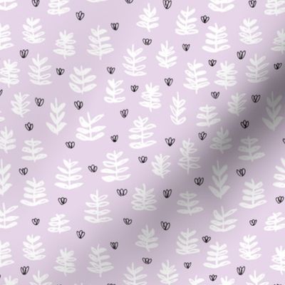 Pop culture series green home garden plants leaves illustration print design violet lavender SMALL