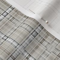 Plaid Check Tartan Grid Stripes Grunge Pencil Scratch Warm Grey