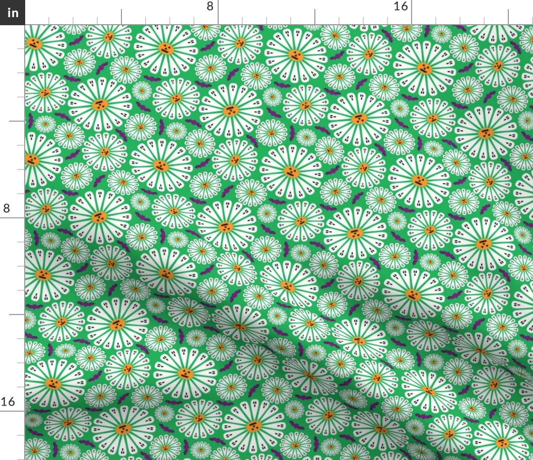 Halloween Floral Green Small