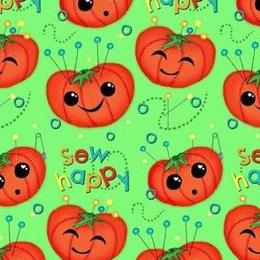 Sew Happy / Tomato Pincushion