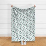 Elephants Geometric with Triangles Mint green Rotated