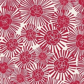 Flower Power Floral - Natural with Viva Magenta