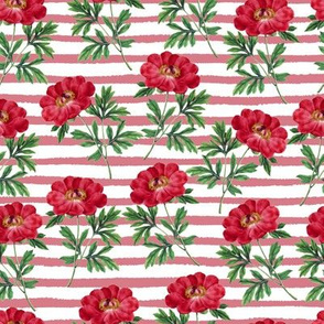 Red Bloom Stripes