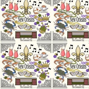 New Orleans Medley in Cream