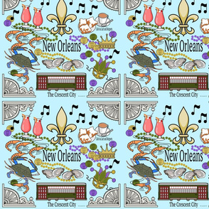 New Orleans Medley in Blue