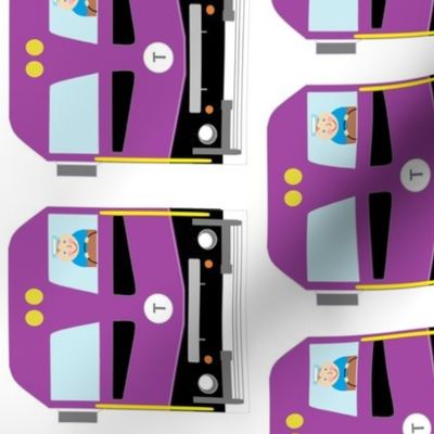 MBTA purple train - commuter rail "T"