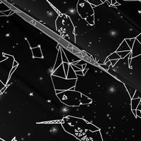 constellations // black and white kids constellations animals geometric triangles origami birds 