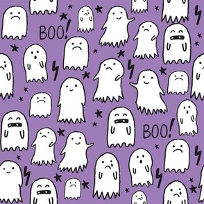 ghost purple halloween fabric 