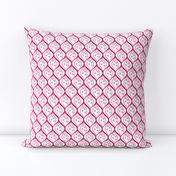 Ogee Fuchsia and White Upholstery Fabric