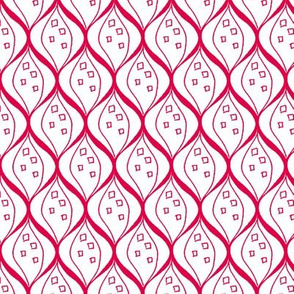 Ogee Fuchsia and White Upholstery Fabric