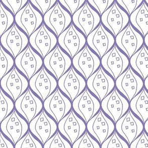 Ogee Lilac Purple and White Upholstery Fabric