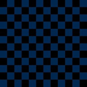 Half Inch Black and Navy Blue Checkerboard Squares