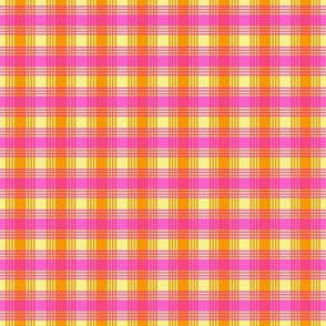 Orange Fuchsia Pink Yellow Plaid