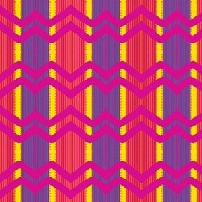 Ribbon Chevron- Neon