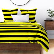Three Inch Yellow and Black Horizontal Stripes