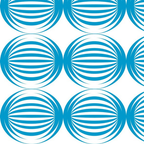 striped spheres bold blue