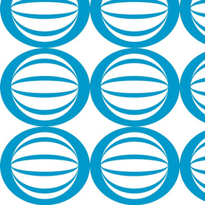 mixed striped spheres bold blue
