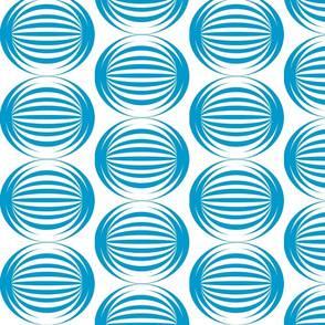 striped spheres bold blue offset