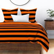 Three Inch Orange and Black Horizontal Stripes