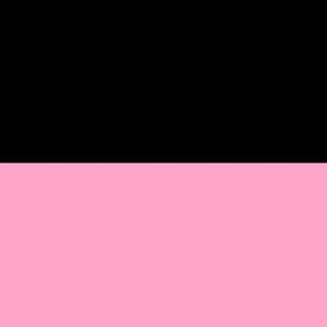 Three Inch Carnation Pink and Black Horizontal Stripes