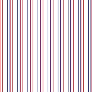 Declan Stripe in Red, White, and Blue | 2" Repeat
