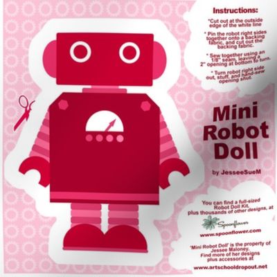 Mini Robot Doll - Pink