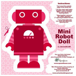 Mini Robot Doll - Pink
