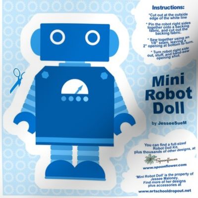 Mini Robot Doll - Blue