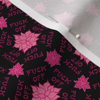 Pink floral "fuck off"