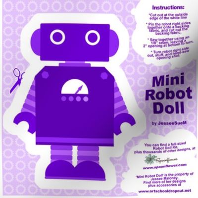 Mini Robot Doll - Purple