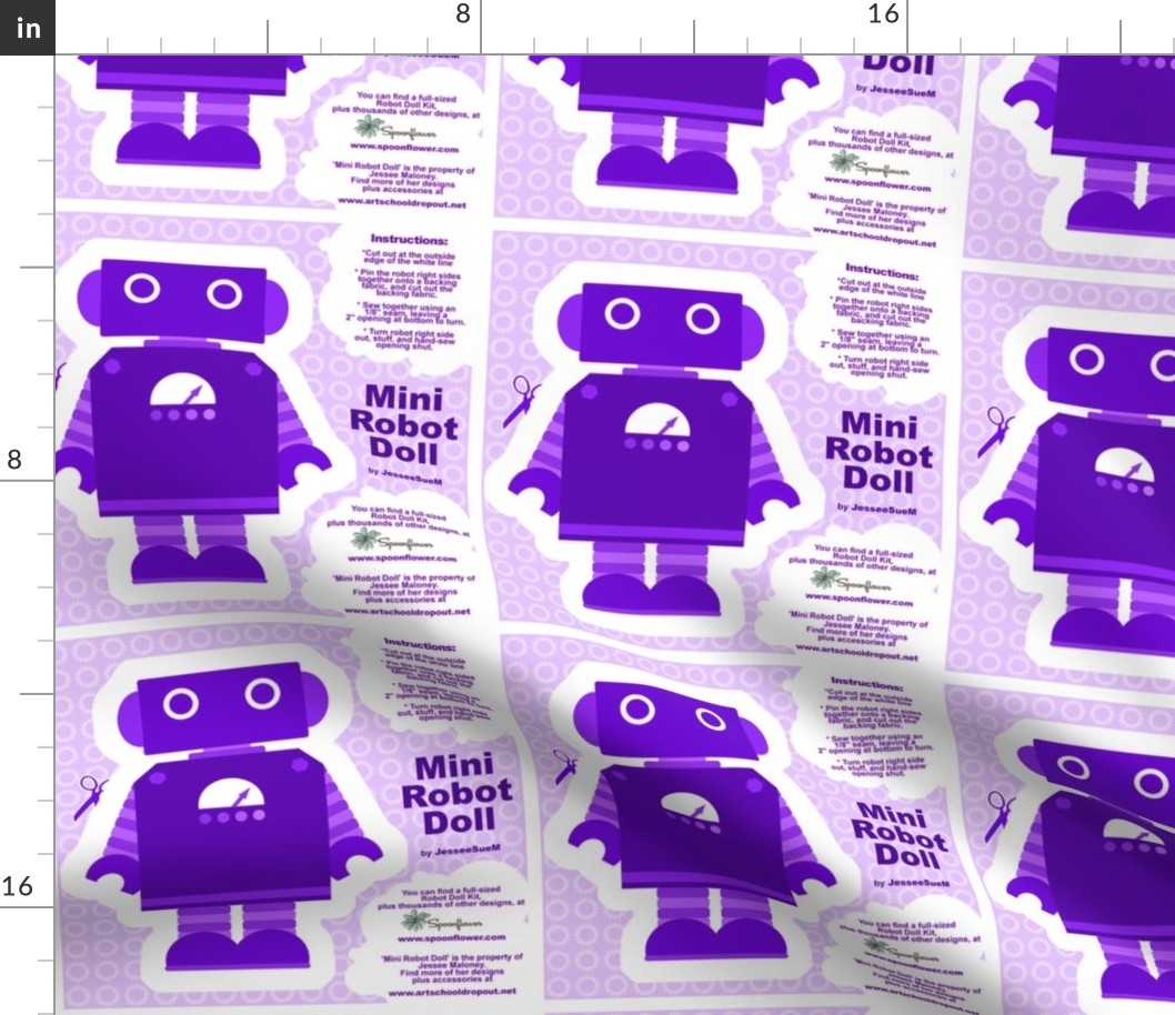 Mini Robot Doll - Purple