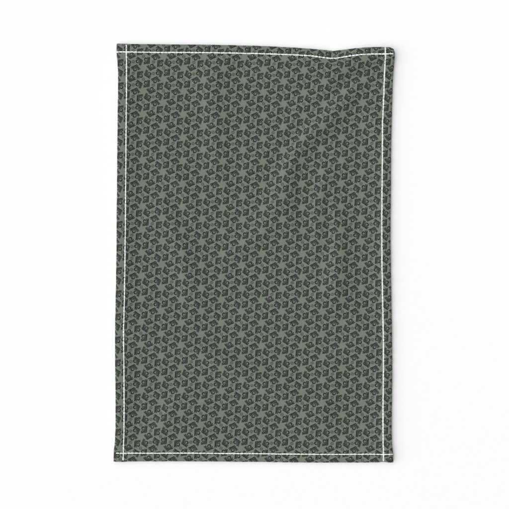 Olive green "arse" pattern