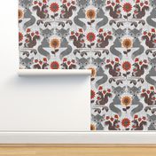 Fox & Squirrel Rustic Fall Damask