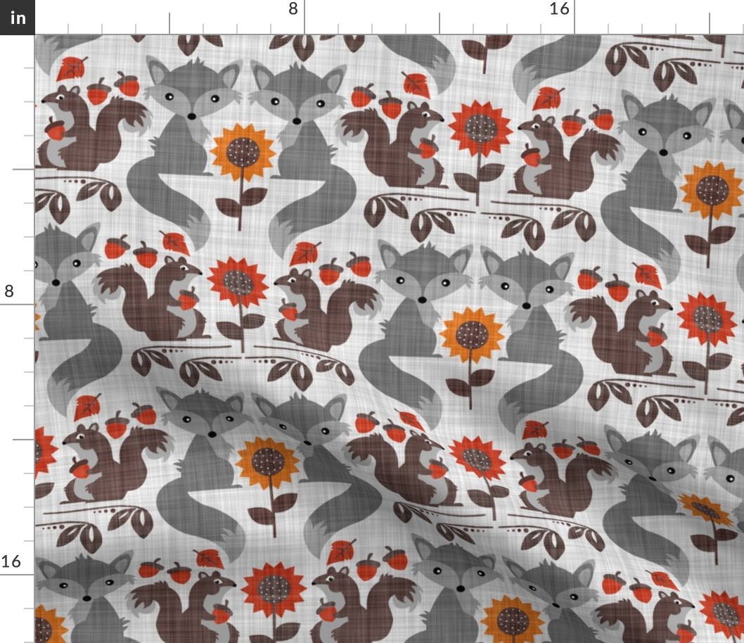 Fox & Squirrel Rustic Fall Damask