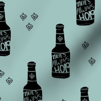 Daddy loves beer there's always hope funny hop bottle illustration