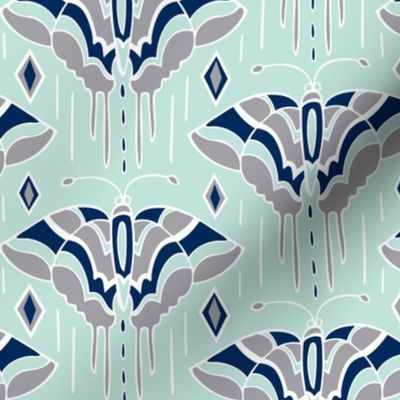 La maison des papillons - Butterflies  Mint & Grey