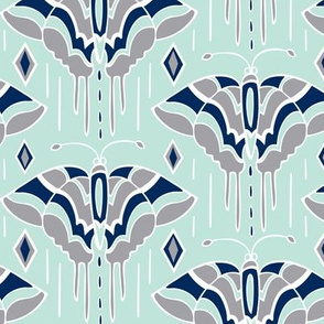 La maison des papillons - Butterflies  Mint & Grey