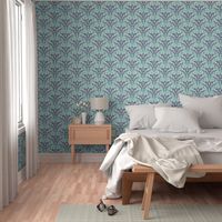 La maison des papillons - Butterflies  Mint, Grey & Navy