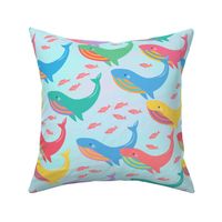 Colorful Whales -Large