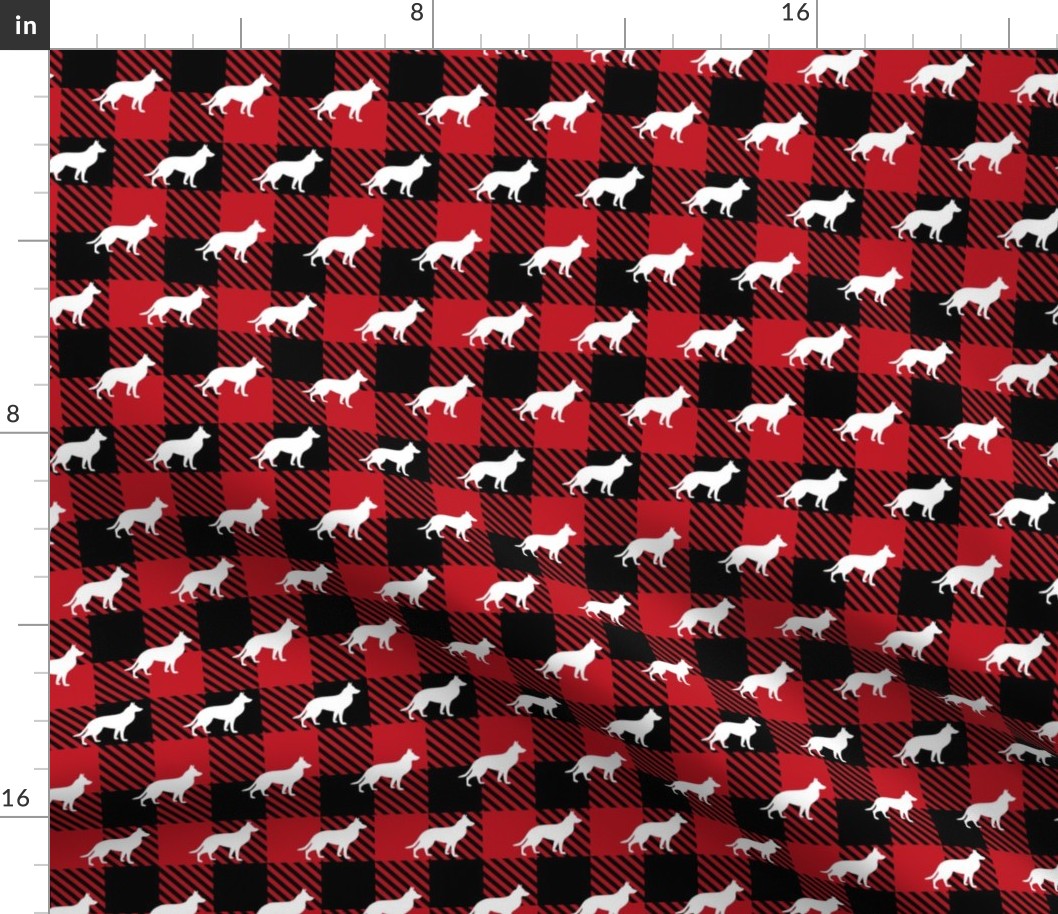 Red Buffalo Plaid - German Shepherd