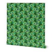 MONSTERA LEAF GREEN MOSS VELVET EFFECT