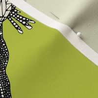 just lizards lime tea towel